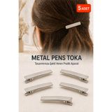 MAROKEN 5 Adet Kendi Tokanı Kendin Yap Metal Pens Toka Gümüş Timsah Saç Tokası Hobi İçin Tasarım Seti
