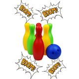 MAROKEN Bowling Seti Mini Erkek Kız Çocuk Oyun Takımı 6 Labut 1 Top Ev Bahçe Sokak Spor Oyuncak Seti