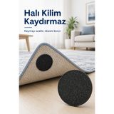 MAROKEN Halı Kilim Kaydırmaz 5 Adet Cırt Cırtlı Bant Sandalye Örtüsü Nevresim Paspas Sabitleyici