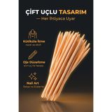 MAROKEN Kütiküla İtici Çubuk 50li Tırnak Bakım Seti Ahşap Manikür Pedikür Oje Temizleme Tek Kullanımlık