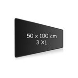 MAROKEN Mouse Pad 50x100 Siyah Kaydırmaz Mouse Klavye Altlığı Kauçuk Masa Matı Çalışma Masası Organizer