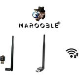 MAROOBLE 600 Mbps Wifi Alıcıları Uyumlu USB Wifi Anten Wifi 5 Dbi Çubuk Antenli Model