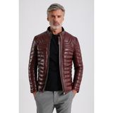 Maroquin Leather James Erkek Şişme Deri Mont - Bordo
