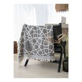 Marrakech Pamuk Peştamal Gri / Siyah 90x160 - Keseli