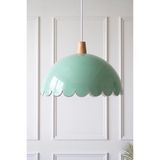 Marrien Bella Ahşap Sarkıt Avize, Bohem Tavan Lambası ve Salon Mutfak Aydınlatması - Mint Yeşili - 30 cm - Modern Dekoratif Tavan Armatürü