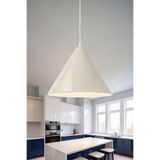 Marrien Cone Metal Sarkıt Avize, Bohem Tavan Lambası ve Salon Oturma Odası Aydınlatması - Krem - 25 cm – Modern Dekoratif Avize, Tavan Aydınlatması