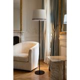 Marrien Cora Siyah Metal Tek Ayaklı Lambader - Luxury Desenli Başlık 145cm Modern Salon ve Köşe Aydınlatması