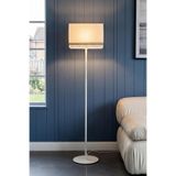 Marrien Corner Luxury Dikdörtgen Başlıklı Zemin Lambaderi, Modern Salon ve Oturma Odası Köşe Aydınlatması - Krem - 145 cm – Ayaklı Lambader, Zemin Lambası, Okuma Köşesi için Modern Yer Lambası