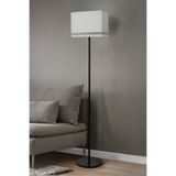 Marrien Corner Siyah Dikdörtgen Başlıklı Lambader - 145 cm Tek Ayaklı Luxury Desenli Metal Köşe Lambası