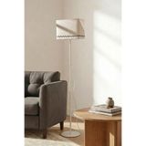 Marrien Corner Tulip Dikdörtgen Başlıklı Zemin Lambaderi, Modern Salon ve Oturma Odası Köşe Aydınlatması - Krem - 145 cm – Ayaklı Lambader, Zemin Lambası, Okuma Köşesi için Modern Yer Lambası