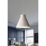 Marrien Liva Metal Sarkıt Avize, Bohem Tavan Lambası ve Salon Oturma Odası Aydınlatması - Krem - 20 cm – Modern Dekoratif Avize, Tavan Aydınlatması