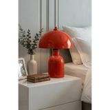 Marrien Luna Abajur, Bohem Masa Lambası ve Salon Oturma Odası Aydınlatması - Turuncu - 25 cm – Modern Dekoratif Masa Lambası, Gece Lambası