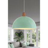 Marrien Luna Ahşap Sarkıt Avize, Bohem Tavan Lambası ve Salon Oturma Odası Aydınlatması - Mint Yeşili - 30 cm – Modern Dekoratif Avize, Tavan Aydınlatması