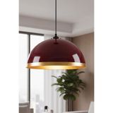 Marrien Luna Gold Metal Sarkıt Avize, Bohem Tavan Lambası ve Salon Oturma Odası Aydınlatması - Bordo - 30 cm – Modern Dekoratif Avize, Tavan Aydınlatması