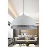 Marrien Luna Luxury Metal Sarkıt Avize, Bohem Tavan Lambası ve Salon Oturma Odası Aydınlatması - Beyaz - 30 cm – Modern Dekoratif Avize, Tavan Aydınlatması