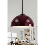 Marrien Luna Metal Sarkıt Avize, Bohem Tavan Lambası ve Salon Oturma Odası Aydınlatması - Bordo - 30 cm – Modern Dekoratif Avize, Tavan Aydınlatması