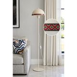 Marrien Luna Rug Tek Ayaklı Krem Modern Metal Lambader | Oturma Odası & Yatak Odası & Salon Lambası
