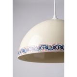 Marrien Luna Tile Metal Sarkıt Avize, Bohem Tavan Lambası ve Salon Oturma Odası Aydınlatması - Krem - 30 cm – Modern Dekoratif Avize, Tavan Aydınlatması