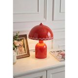 Marrien Luna Tulip Abajur Turuncu Metal Gövdeli - 25 cm - Yatak Odası Aydınlatma - Dekoratif Masa Lambası