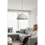Marrien Luna Tulip Metal Sarkıt Avize, Bohem Tavan Lambası ve Salon Oturma Odası Aydınlatması - Beyaz - 30 cm – Modern Dekoratif Avize, Tavan Aydınlatması