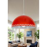 Marrien Luna Tulip Metal Sarkıt Avize, Bohem Tavan Lambası ve Salon Oturma Odası Aydınlatması - Turuncu - 30 cm – Modern Dekoratif Avize, Tavan Aydınlatması
