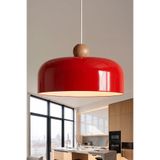 Marrien Marella Ahşap Boncuklu Sarkıt Avize, Bohem Tavan Lambası ve Salon Mutfak Aydınlatması - Turuncu - 30 cm - Modern Dekoratif Tavan Armatürü