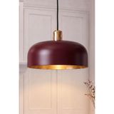 Marrien Marella Gold Sarkıt Avize, Bohem Tavan Lambası ve Salon Mutfak Aydınlatması - Bordo Gold - 30 cm - Modern Dekoratif Tavan Armatürü