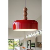 Marrien Marella Modern 3lü Ahşap Boncuk Detaylı Turuncu Metal Sarkıt (30 cm) Yemek Masası Üstü Avize Mutfak & Salon Aydınlatması