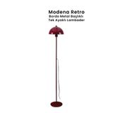 Marrien Modena Retro Bordo Metal Başlıklı Tek Ayaklı Lambader