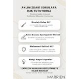Marrien Nova Ahşap Boncuklu Sarkıt Avize, Bohem Tavan Lambası ve Salon Oturma Odası Aydınlatması - Beyaz - 35 cm – Modern Dekoratif Avize, Tavan Aydınlatması