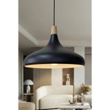 Marrien Nova Ahşap Sarkıt Avize, Bohem Tavan Lambası ve Salon Oturma Odası Aydınlatması - Siyah - 35 cm – Modern Dekoratif Avize, Tavan Aydınlatması