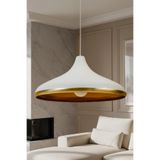 Marrien Nova Gold Metal Sarkıt Avize, Bohem Tavan Lambası ve Salon Oturma Odası Aydınlatması - Beyaz - 35 cm – Modern Dekoratif Avize, Tavan Aydınlatması