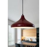 Marrien Nova Metal Sarkıt Avize, Bohem Tavan Lambası ve Salon Oturma Odası Aydınlatması - Bordo - 35 cm – Modern Dekoratif Avize, Tavan Aydınlatması