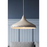 Marrien Nova Tile Metal Sarkıt Avize, Bohem Tavan Lambası ve Salon Oturma Odası Aydınlatması - Krem - 35 cm – Modern Dekoratif Avize, Tavan Aydınlatması