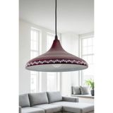 Marrien Nova Tulip Metal Sarkıt Avize, Bohem Tavan Lambası ve Salon Oturma Odası Aydınlatması - Bordo - 35 cm – Modern Dekoratif Avize, Tavan Aydınlatması
