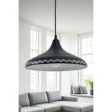 Marrien Nova Tulip Metal Sarkıt Avize, Bohem Tavan Lambası ve Salon Oturma Odası Aydınlatması - Siyah - 35 cm – Modern Dekoratif Avize, Tavan Aydınlatması