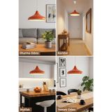Marrien Nova Tulip Metal Sarkıt Avize, Bohem Tavan Lambası ve Salon Oturma Odası Aydınlatması - Turuncu - 35 cm – Modern Dekoratif Avize, Tavan Aydınlatması
