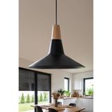 Marrien Ruby Ahşap Sarkıt Avize, Bohem Tavan Lambası ve Salon Oturma Odası Aydınlatması - Siyah - 30 cm – Modern Dekoratif Avize, Tavan Aydınlatması