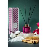 Marrien Sakura Japon Kiraz Çiçeği Kare Fiber Çubuklu Oda Kokusu 100 ml – Kalıcı Ev Parfümü, Pembe Cam Şişe