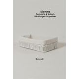 Marrien Sienna Organizer El Yapımı Ekru Pamuk Ip Astarlı Dolap Içi Sepet Metal 26X18X6 cm