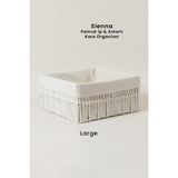 Marrien Sienna Organizer El Yapımı Handmade Ekru Pamuk İp Astarlı Dolap İçi - Banyo - Mutfak 35x25x10 cm