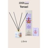 Marrien TERAZİ Burcu Çubuklu Oda Kokusu Özel Seri 100 ml- Kalıcı ve Dekoratif Beyaz Yasemin & Zarafet