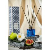 Marrien Woody Jasmine Silindir Fiber Çubuklu Oda Kokusu 100 ml – Kalıcı Ev Parfümü, Lacivert Cam Şişe