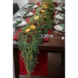 Marrone Canlı Garland 150 cm Masa Ve Şömine Süsü Tüm Süsler Dahil Yılbaşı Süsleri