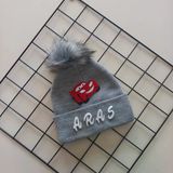 Mars Baby Erkek Bebek Çocuk Kişiye Özel İsimli Gri Tek Ponponlu Triko Bere