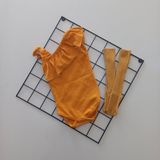 Mars Baby Kız Bebek Hardal Ribana Fırfırlı Tek Kol Askılı Badi Çorap Set