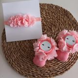 Mars Baby Kız Bebek Özel Gün Fırfırlı Koyu Somon Bandana Ve Çorap Set