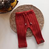 Mars Baby Kız Bebek Triko Bağcıklı Tayt Kiremit