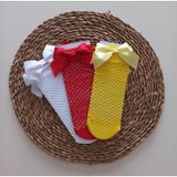 MARS BABY KIZ BEBEK TURUNCU BEYAZ SARI FİLE ÇORAP SET