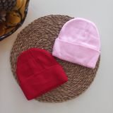 MARS BABY Kız Erkek Unisex Çocuk Kırmızı Pembe Triko Düz Katlamalı Bere